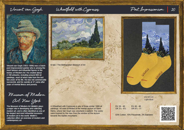 ARTSOX - Vincent van Gogh - Wheatfield with Cypress