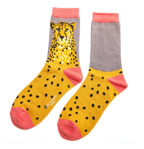 Miss Sparrow Wild Cheetah Socks