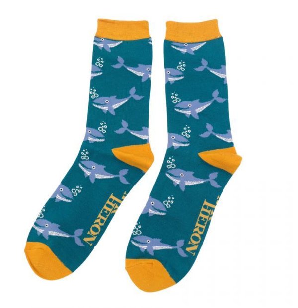 Mr Heron Whales Socks