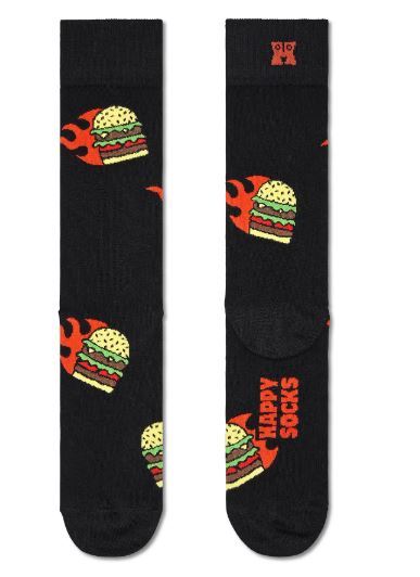 Happy Socks Crew Flaming Burger